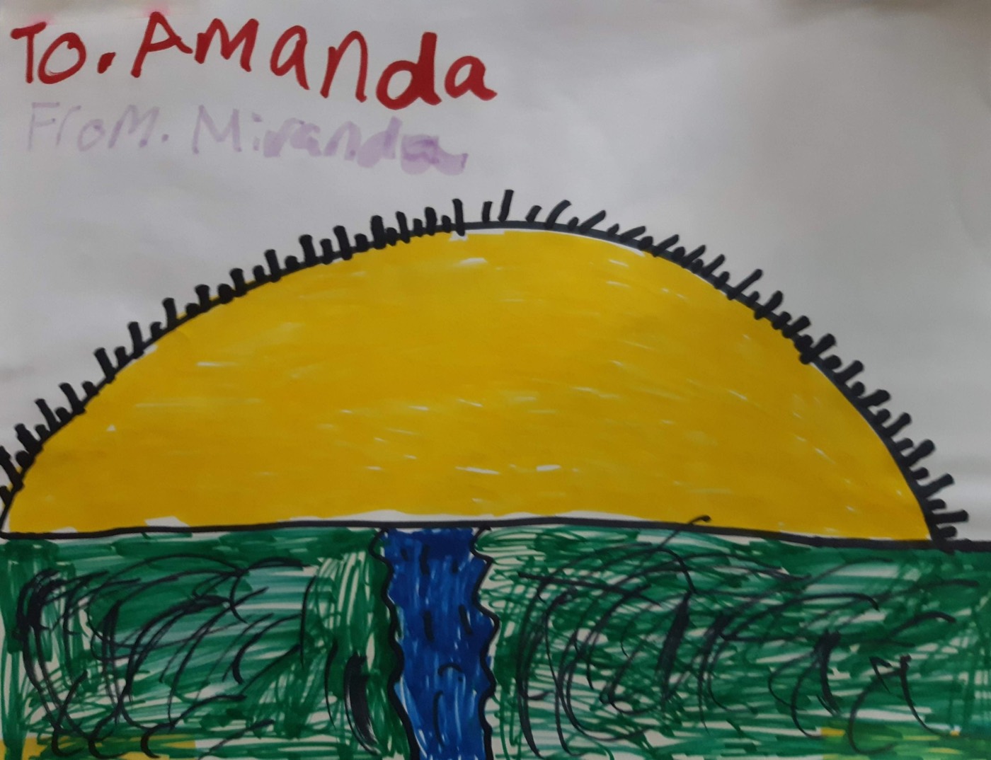A piece gifted to the group by a friend, Miranda.